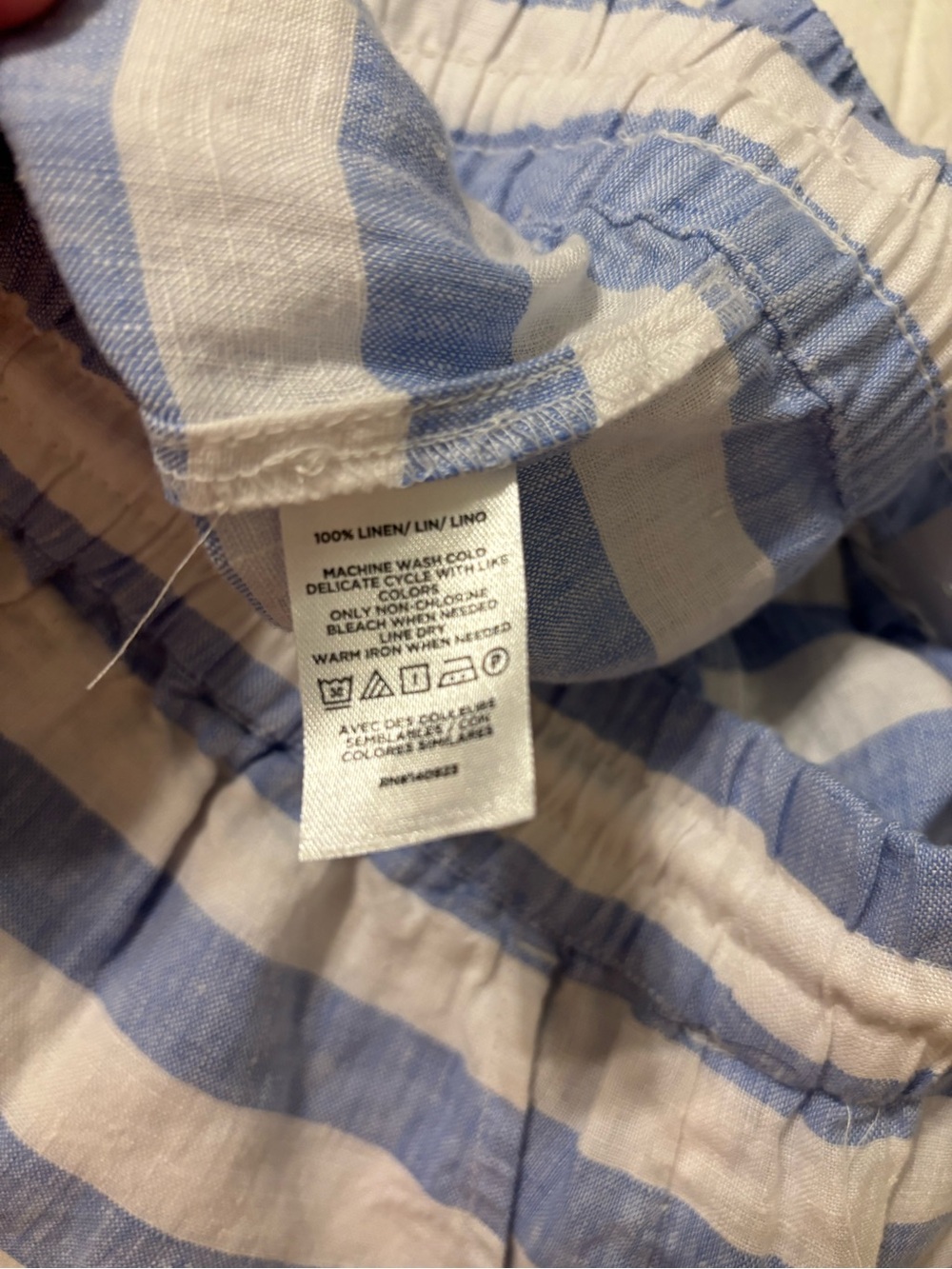 Lou & Grey Blue and White Striped Drawstring Shorts - Picture 4 of 4